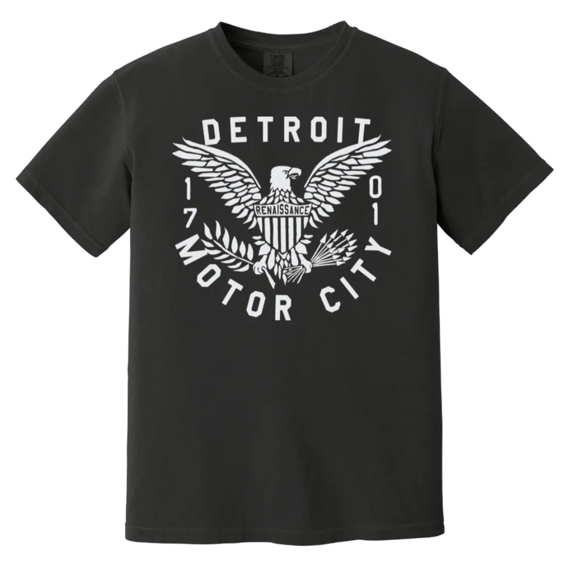 Detroit Eagle - White Vintage Wash T-Shirt