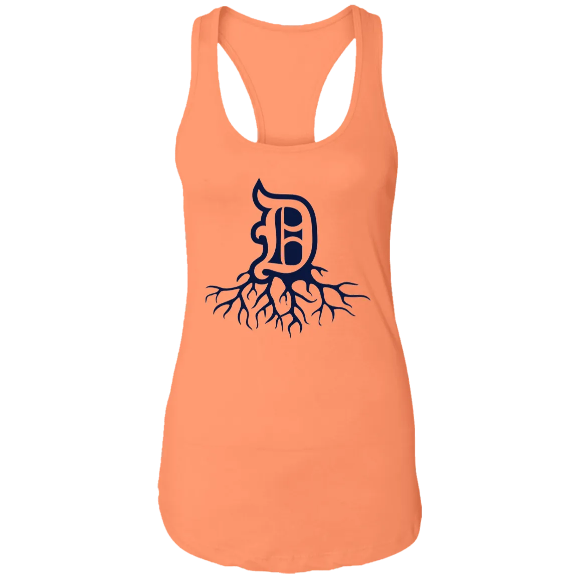 Detroit Roots - Navy Women's Racerback Tank