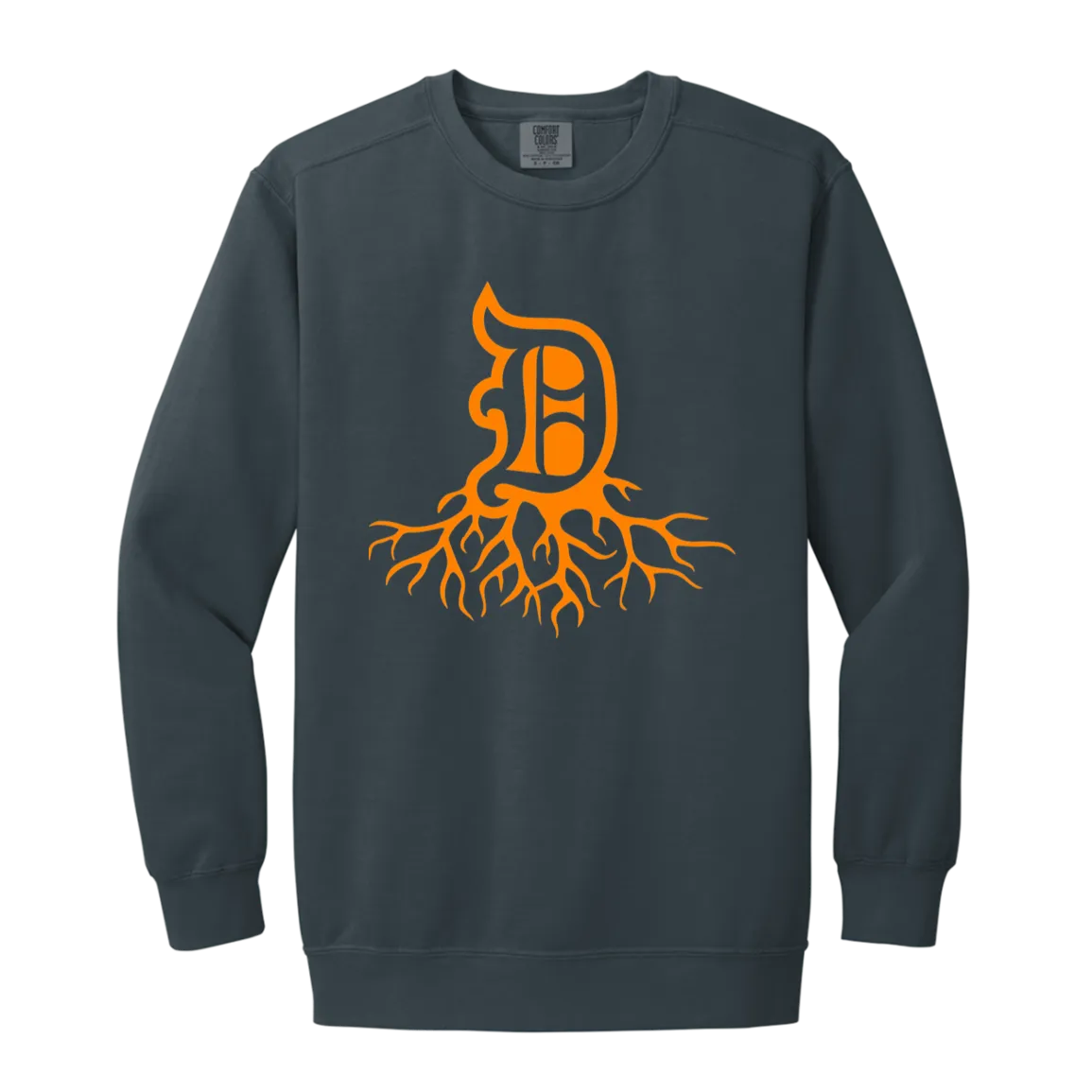 Detroit Roots - Orange Vintage Wash Crewneck Sweatshirt