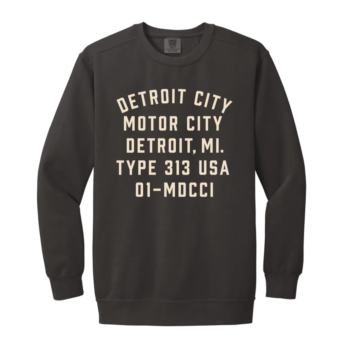Detroit Work - Ivory Vintage Wash Crewneck Sweatshirt