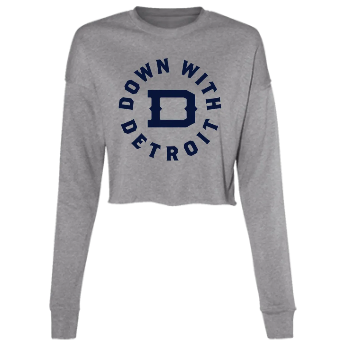 DWD Seal - Navy Women's Cropped Crewneck Sweatshirt