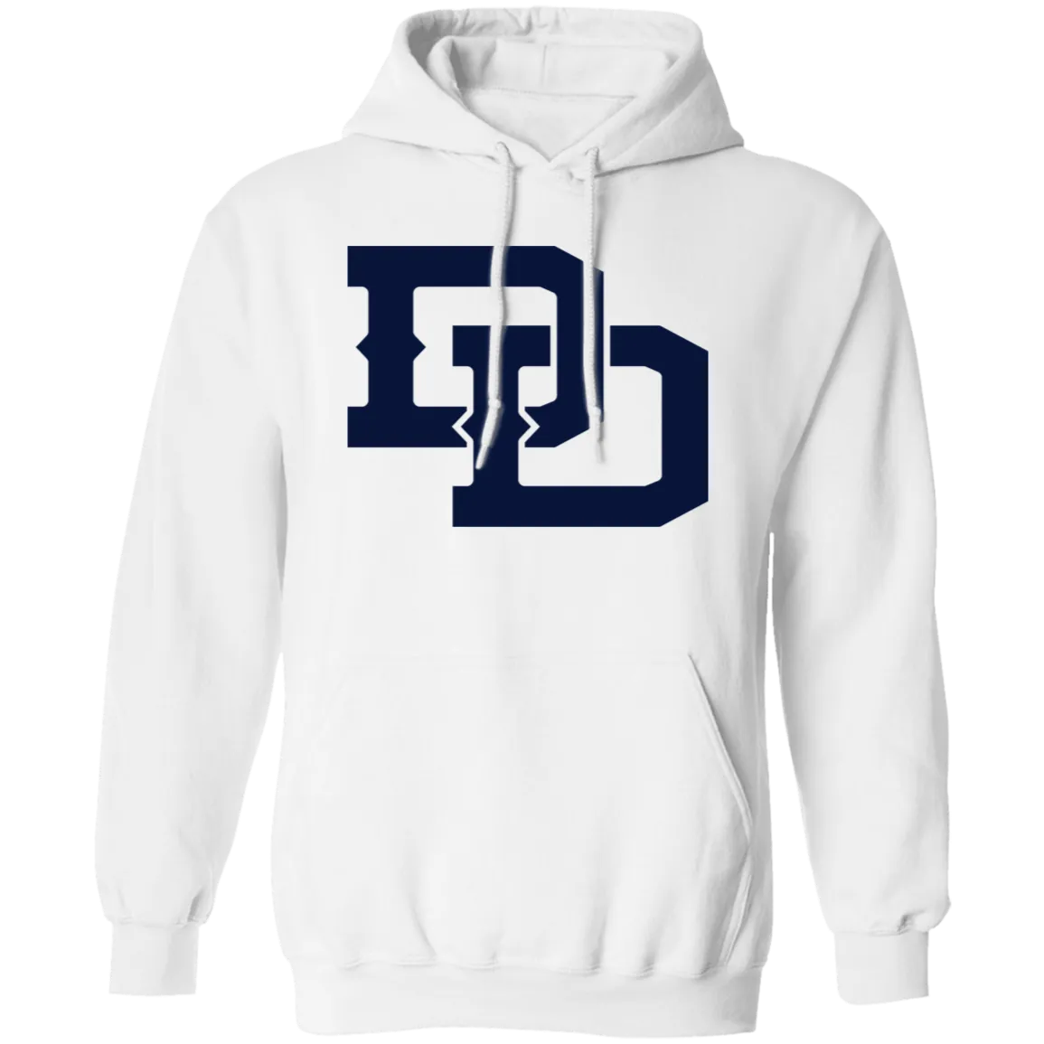 All Over Logos F - Navy Unisex Classic Hoodie