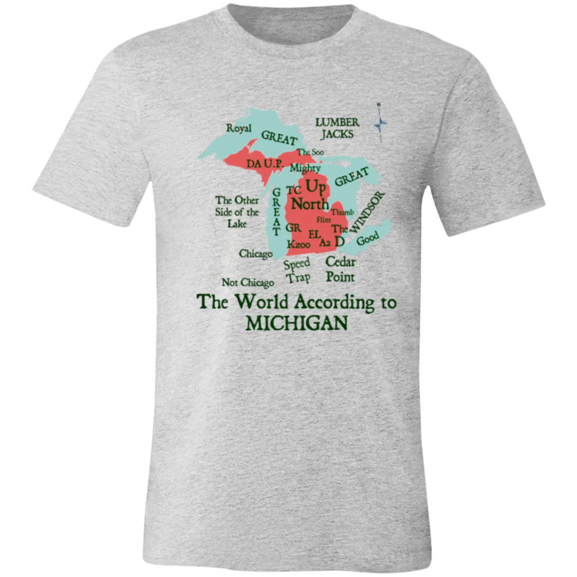 World of Michigan - Red Unisex Classic T-Shirt