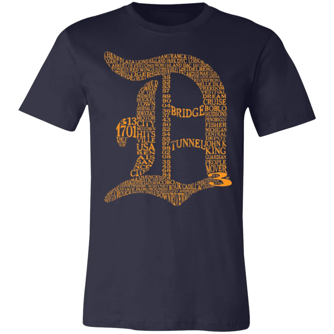 Detroit Icons - Orange Unisex Classic T-Shirt
