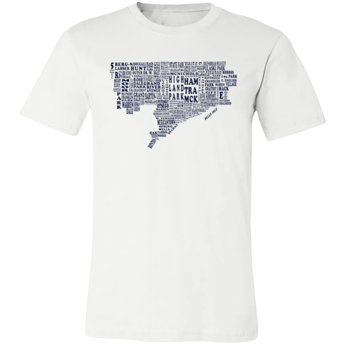 Detroit City Limits - Navy Unisex Classic T-Shirt