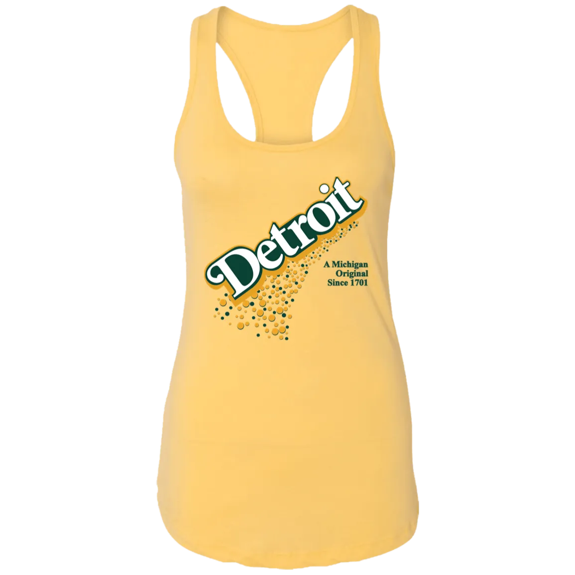 Detroit Original - Green + Gold Women's Racerback Tank