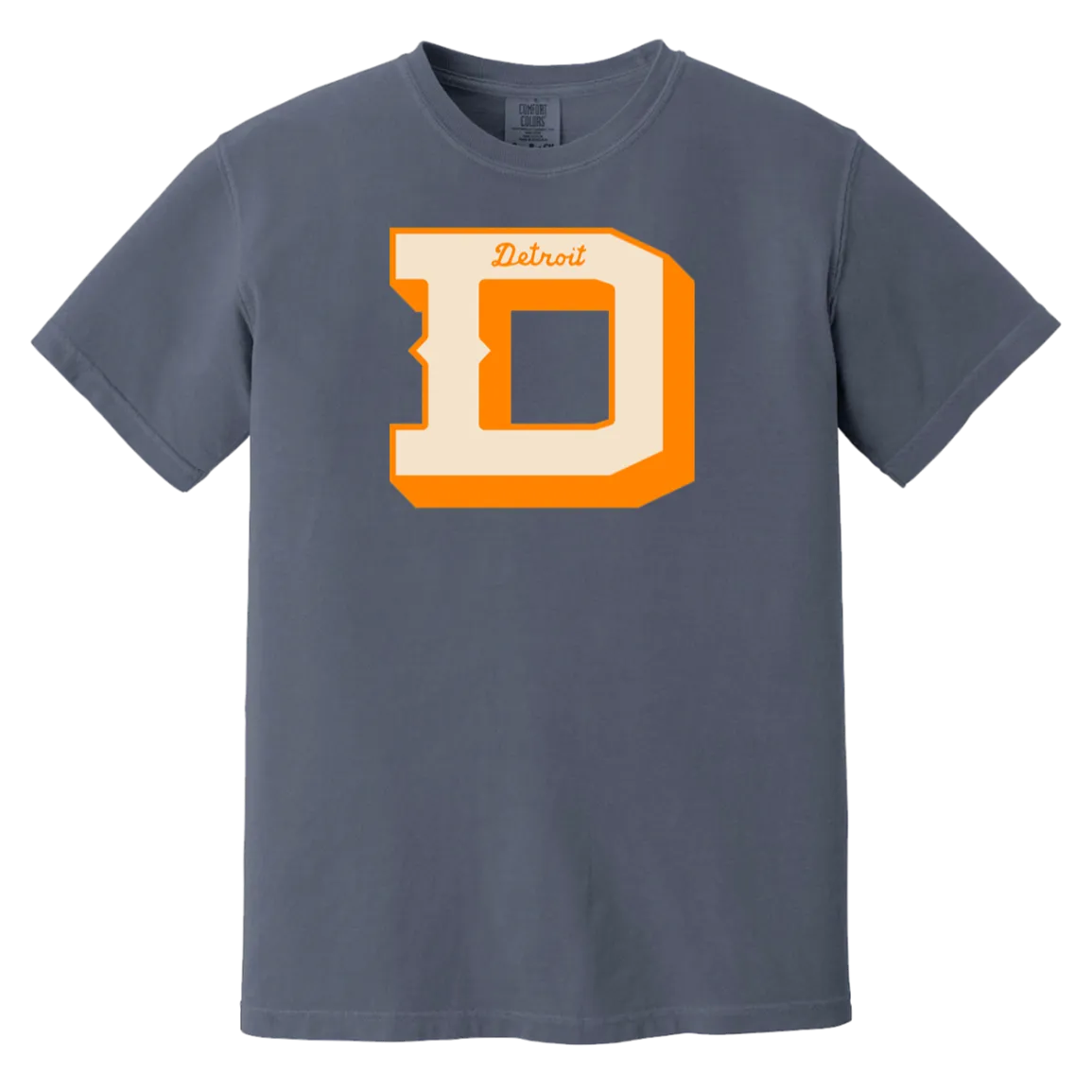 The D - Ivory + Orange Vintage Washed T-Shirt