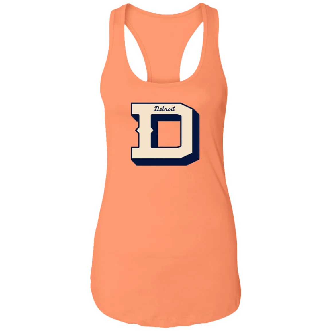 The D - Ivory + Navy Women's Racerback Tank