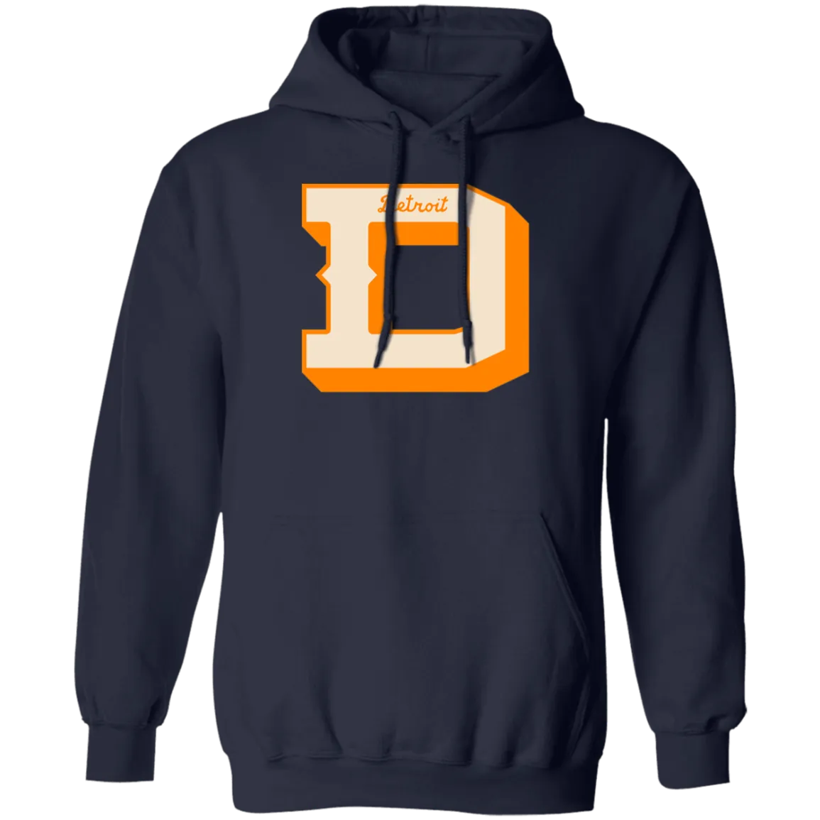 The D - Ivory + Orange Unisex Classic Hoodie