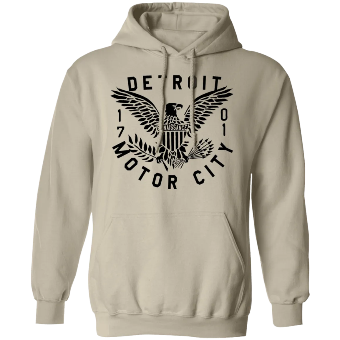 Detroit Eagle - Black Unisex Classic Hoodie