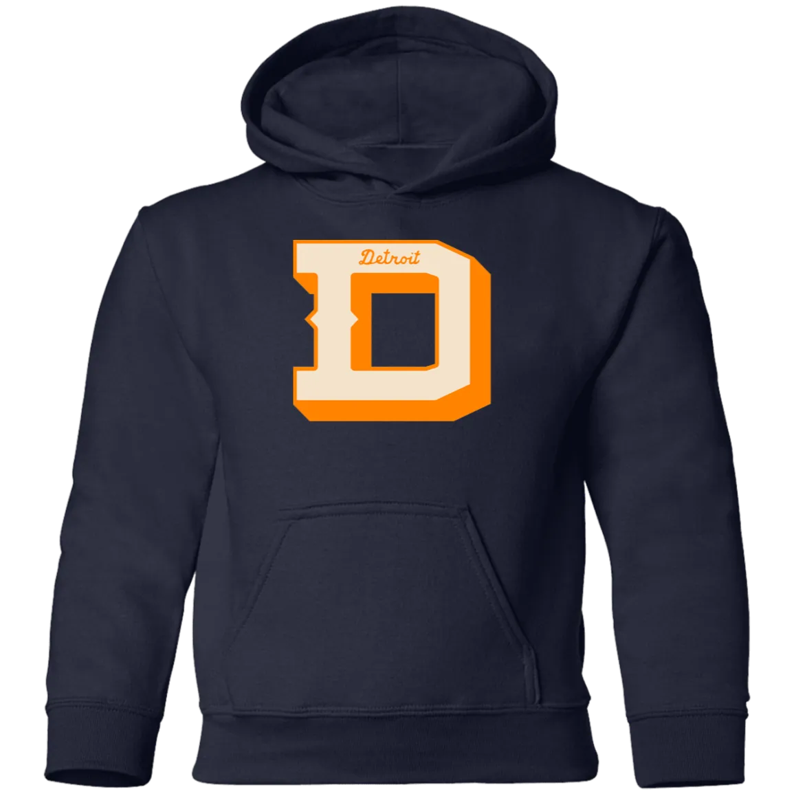 The D - Ivory + Orange Kids Unisex Classic Hoodie