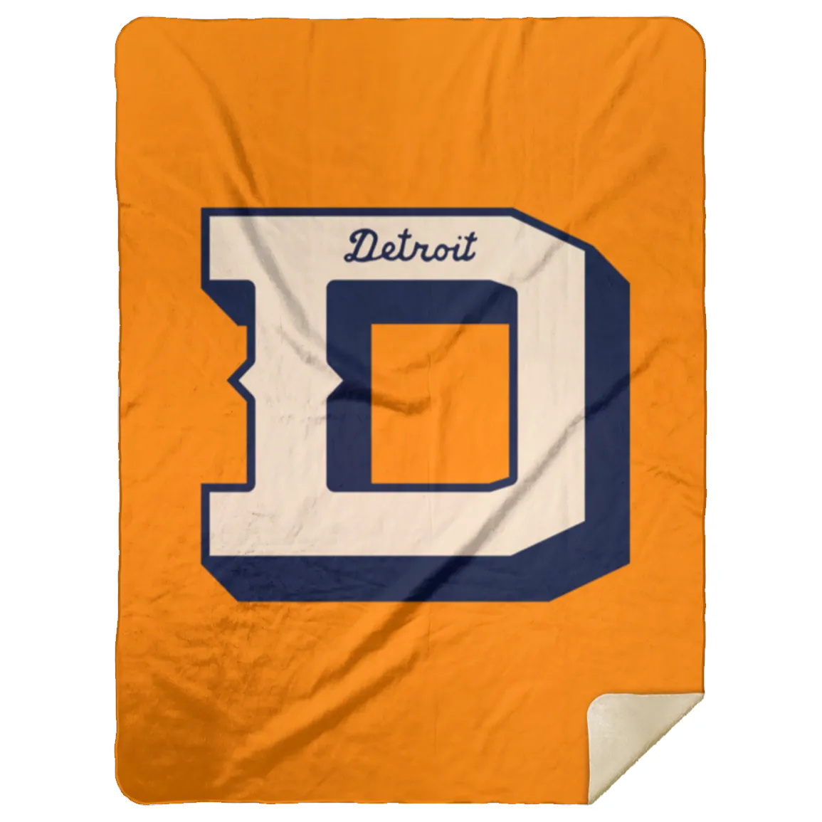 Detroit D Baseball - Comfy Cozy Stadium Blanket 60x80
