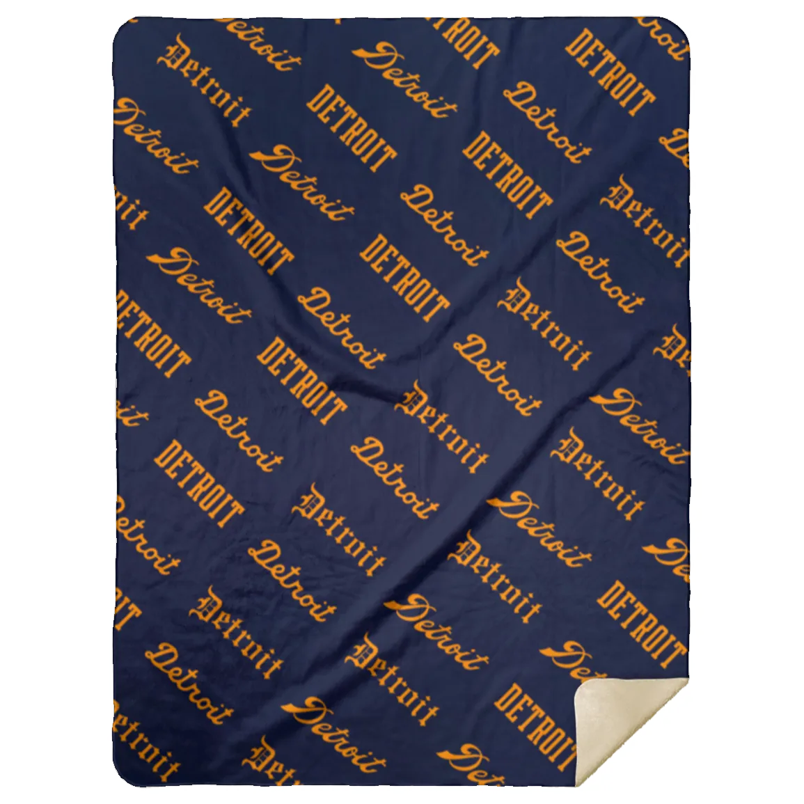 Detroit Baseball - Allover Comfy Cozy Stadium Blanket 60x80