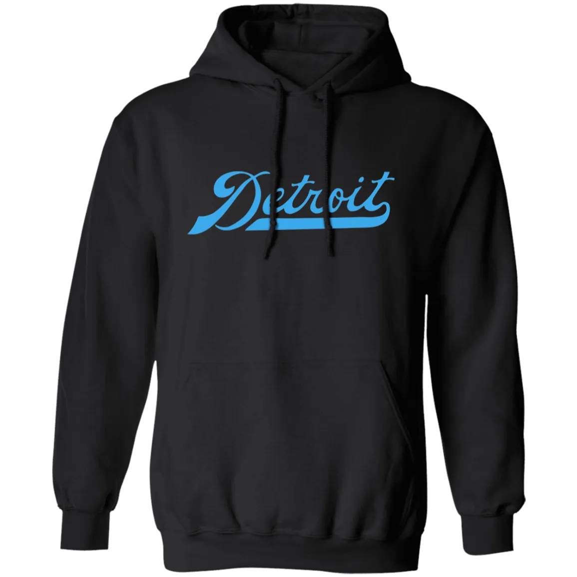 Detroit Football Script - Light Blue Classic Unisex Hoodie