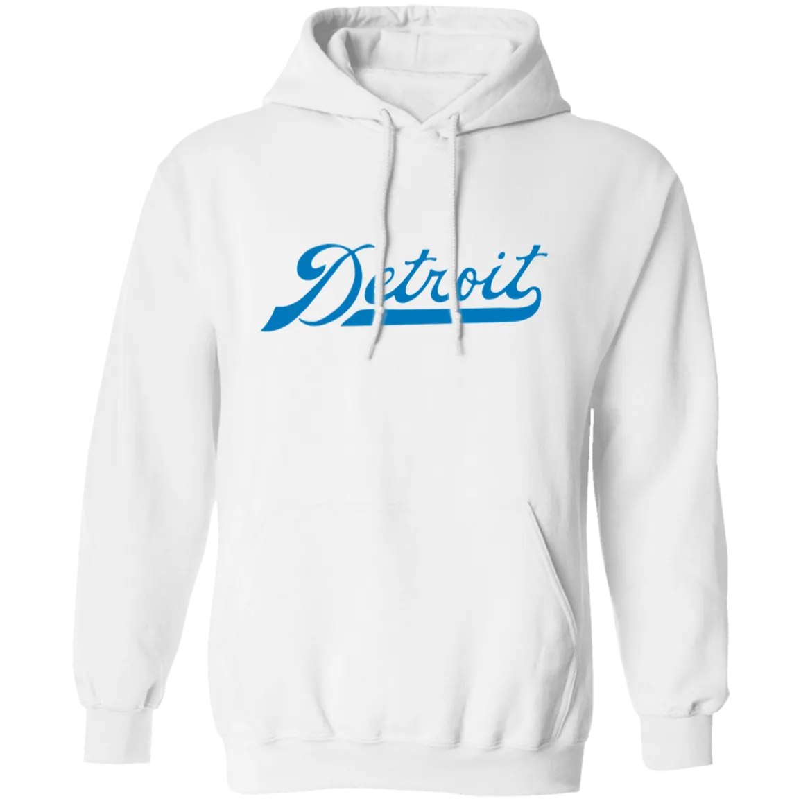 Detroit Football Script - Blue Classic Unisex Hoodie