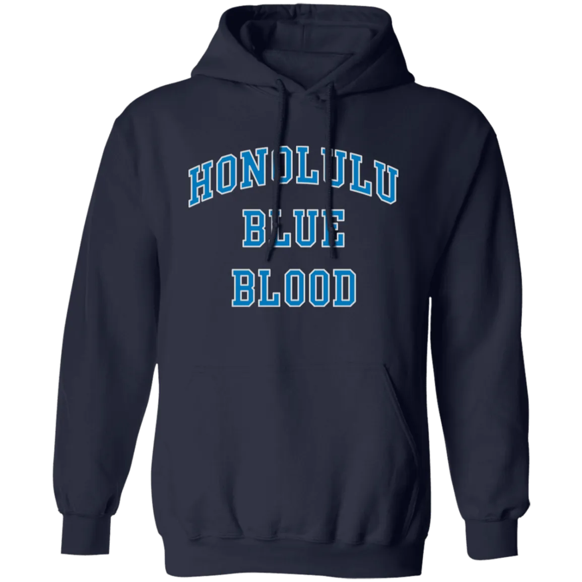 Honolulu Blue Blood - Blue + Light Silver Classic Unisex Hoodie