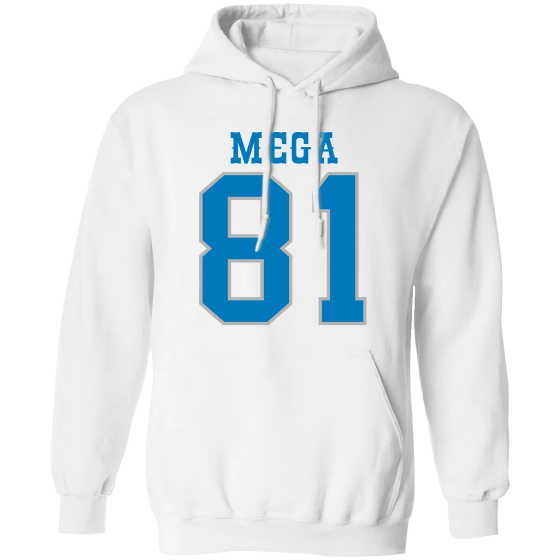 Detroit Football Number 81 - Dark Blue + Silver Classic Unisex Hoodie