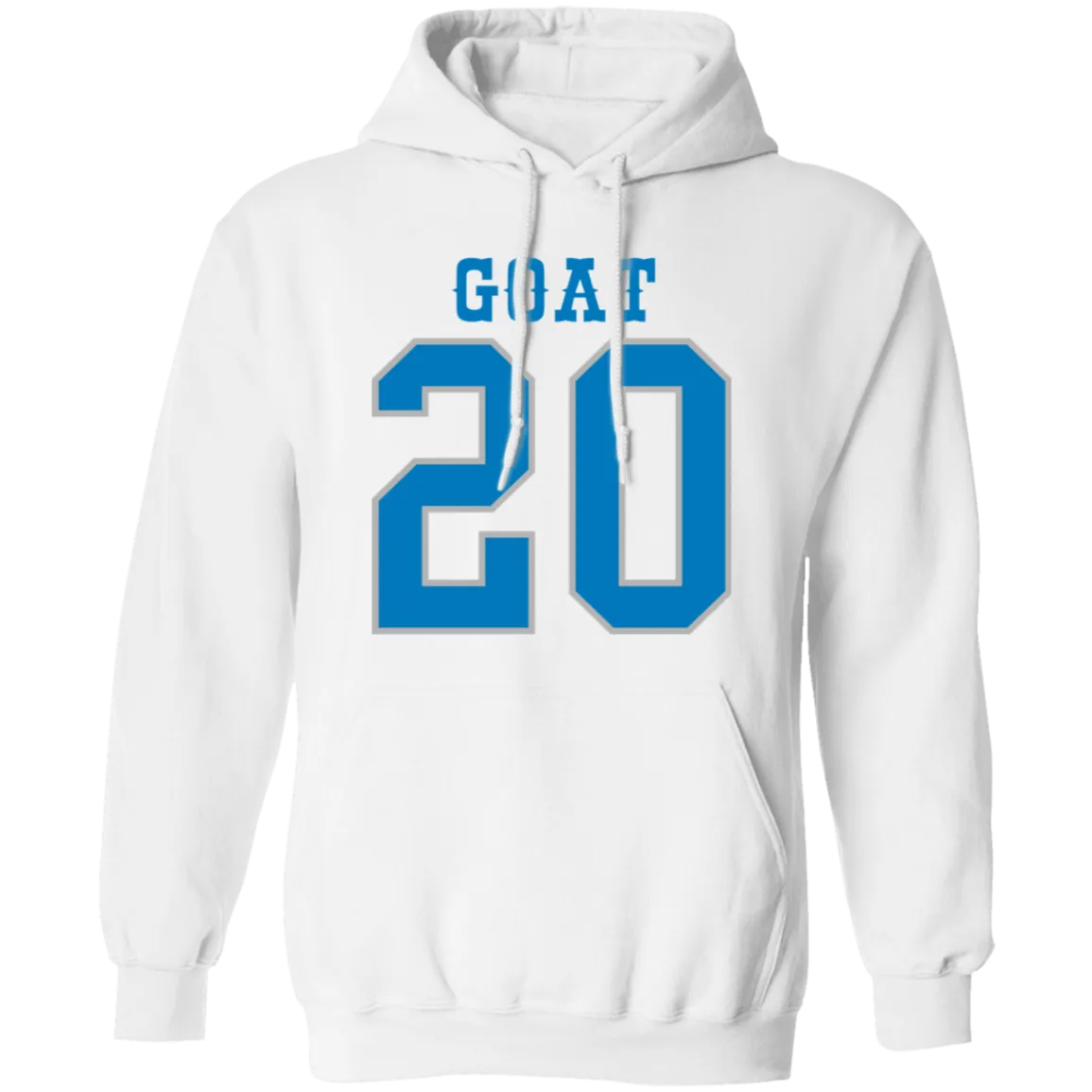 Detroit Football Number 20 - Dark Blue + Silver Classic Unisex Hoodie