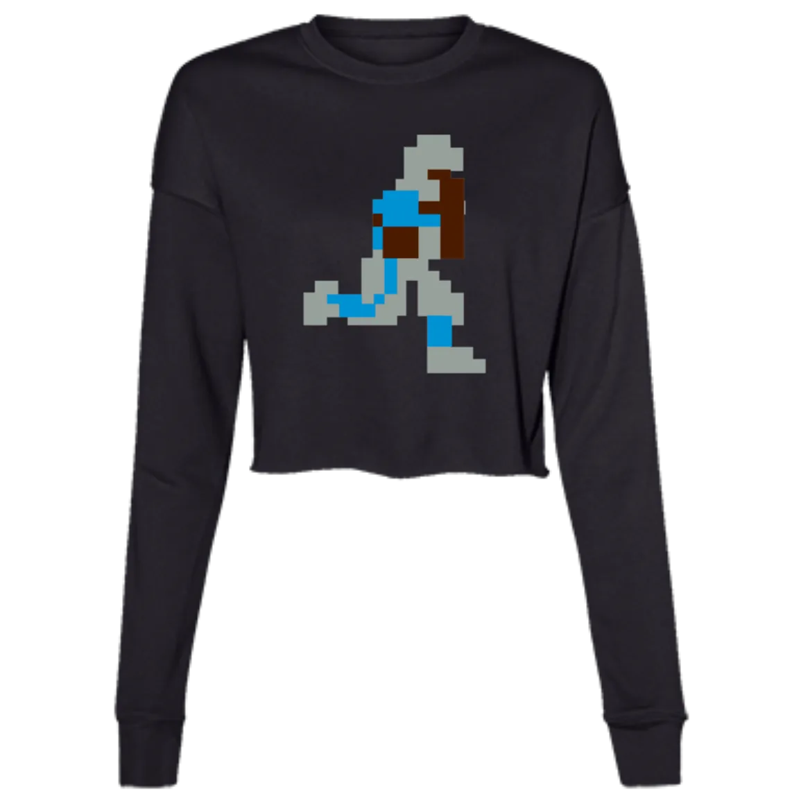 Detroit Football Goat Women's Cropped Crewneck Sweatshirt