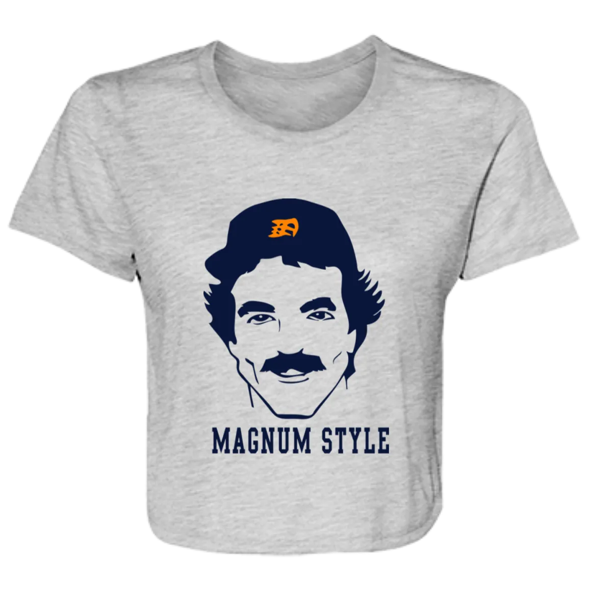 Magnum Style - Navy Flowy Cropped Tee