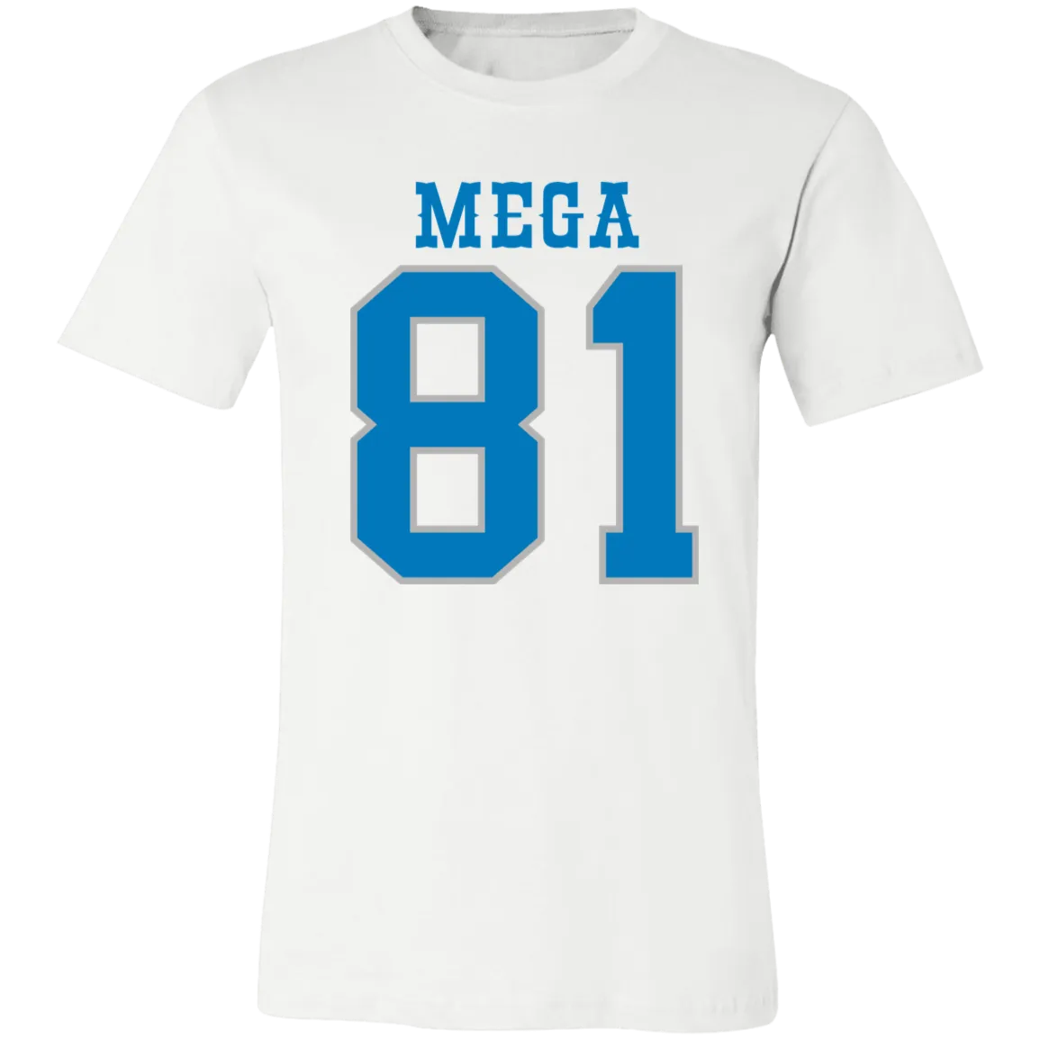 Detroit Football Number 81 - Dark Blue + Silver Unisex Classic T-Shirt