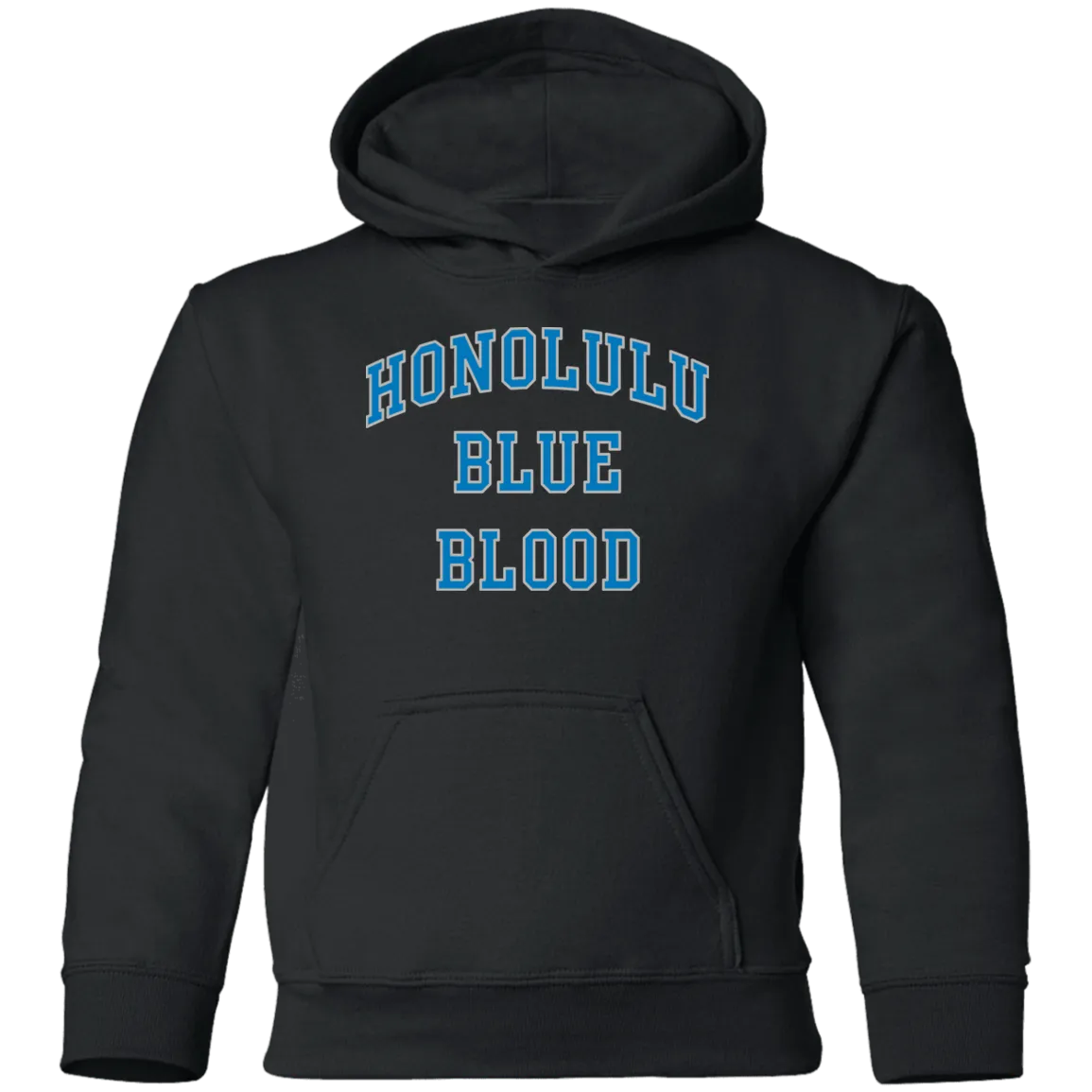Honolulu Blue Blood - Blue + Silver Kids Unisex Classic Hoodie