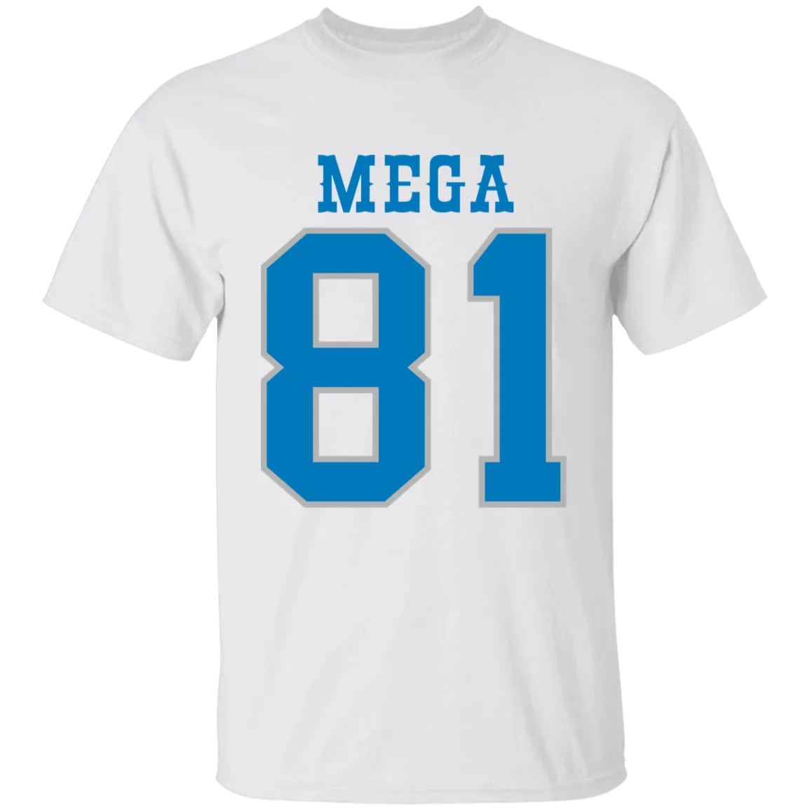 Detroit Football Number 81 - Dark Blue + Silver Kids Unisex Classic T-Shirt