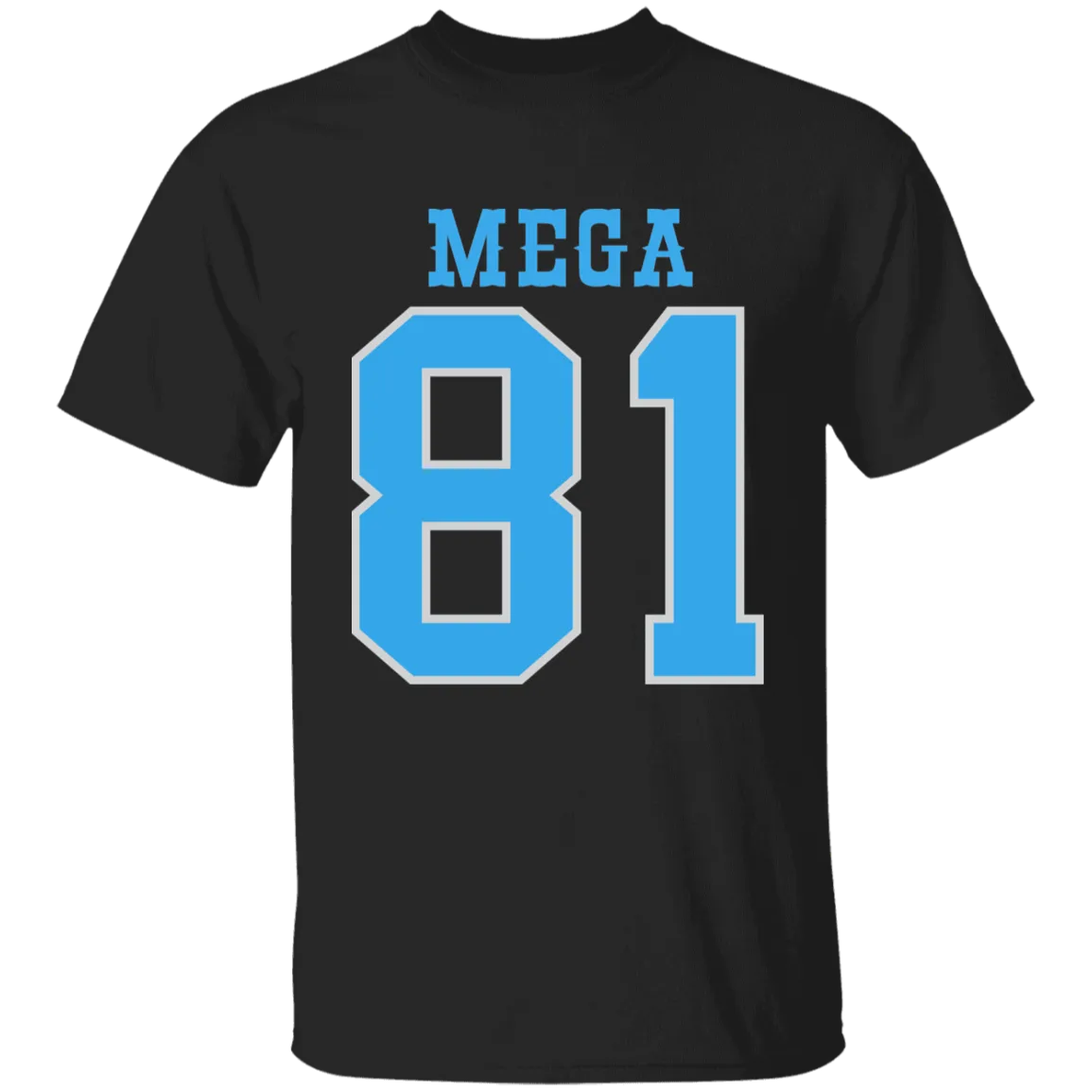 Detroit Football Number 81 - Light Blue + Silver Kids Unisex Classic T-Shirt