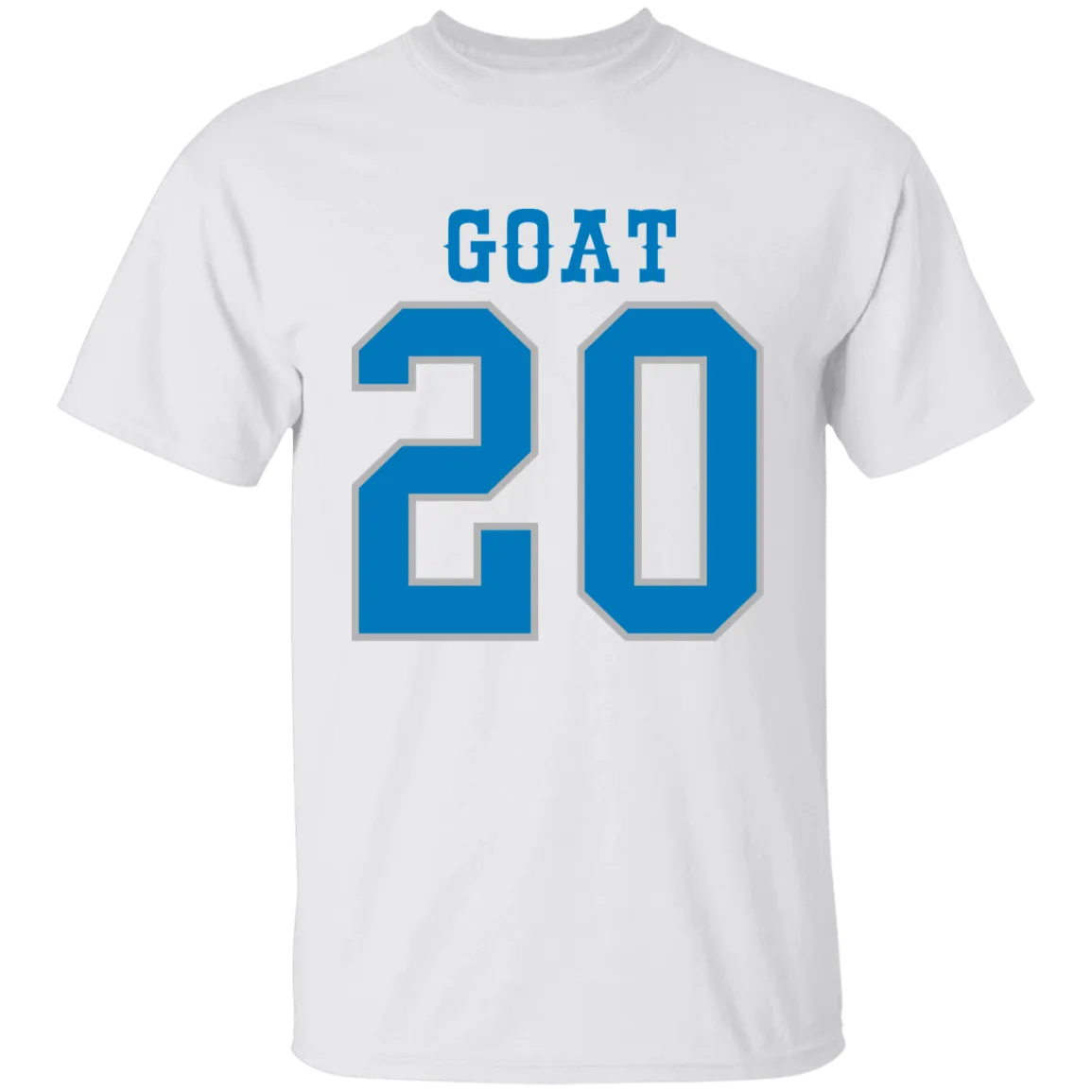 Detroit Football Number 20 - Dark Blue + Silver Kids Unisex Classic T-Shirt