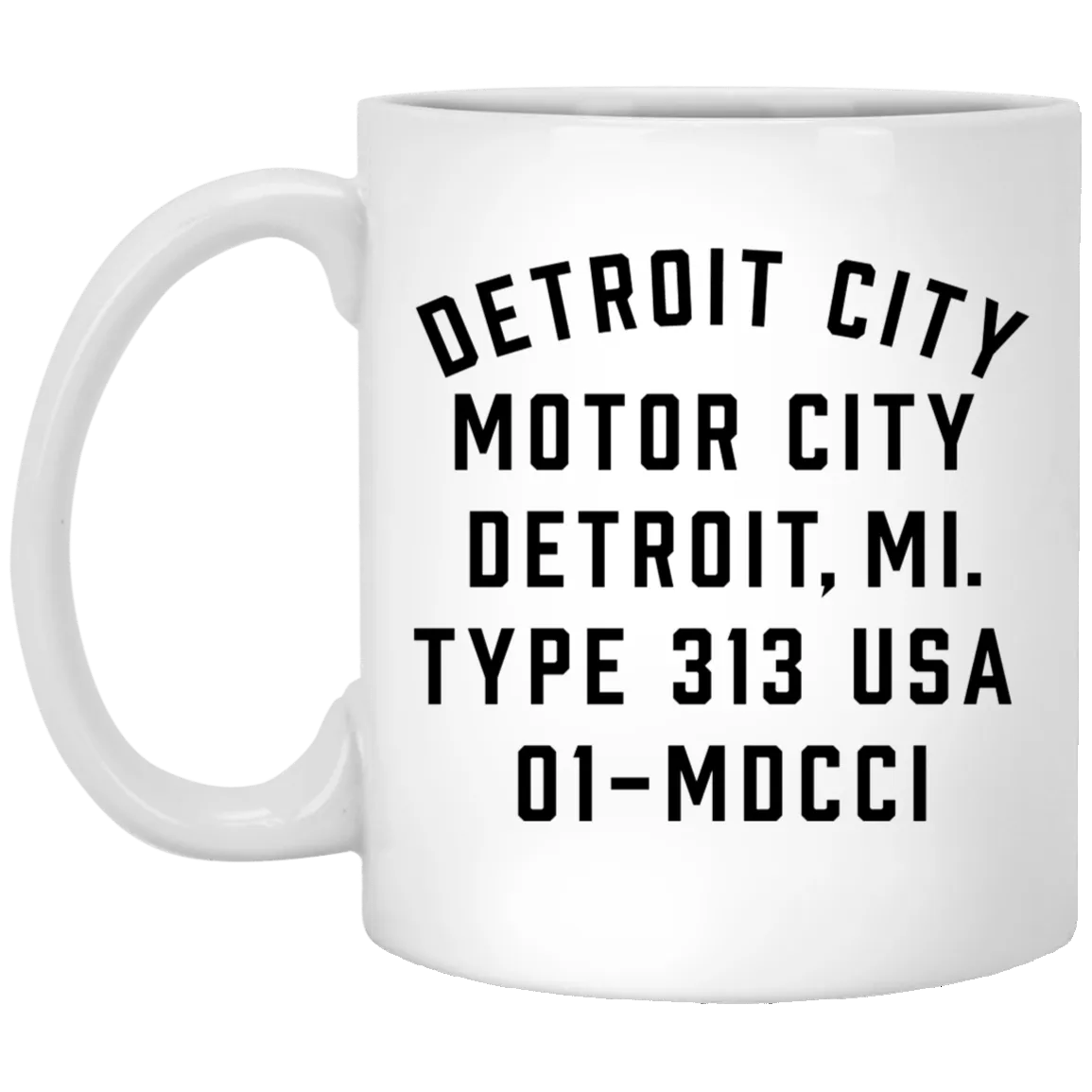 Detroit Work - Black White Mug
