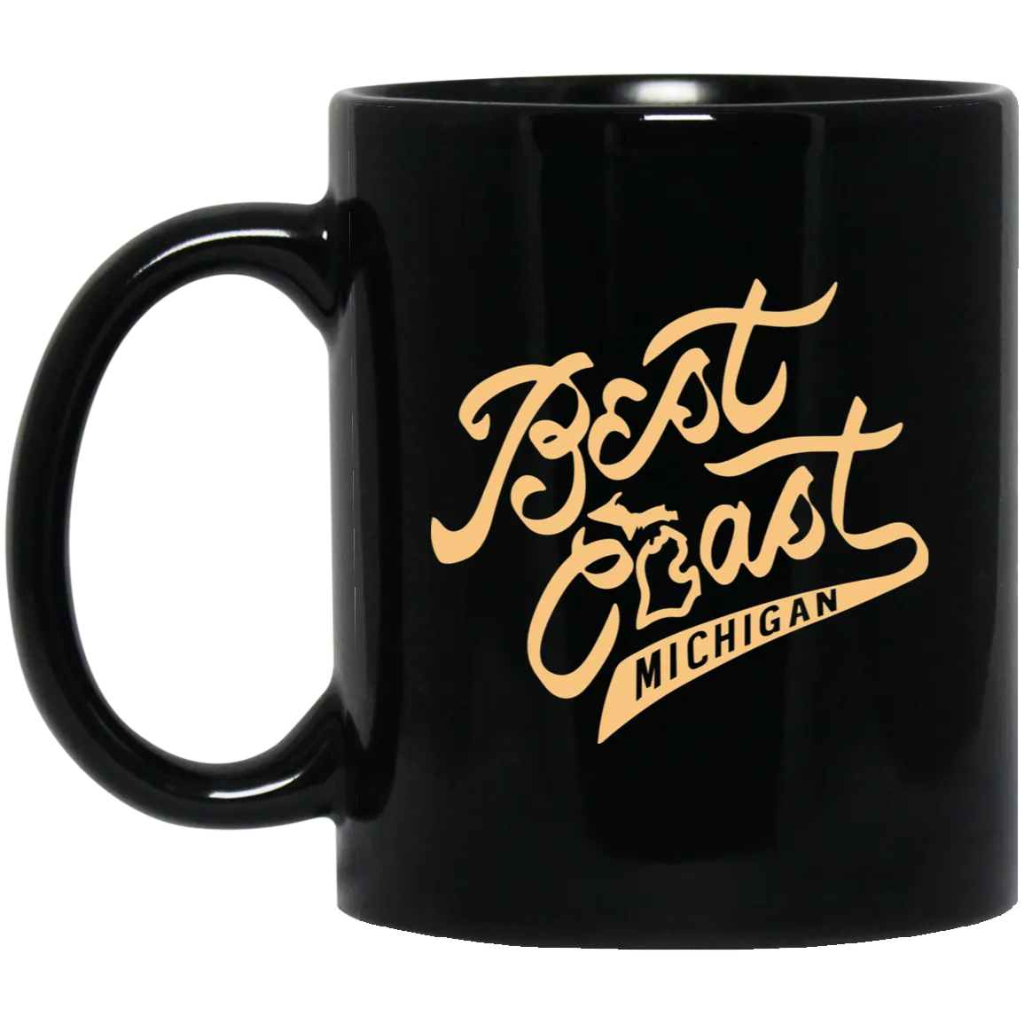 Best Coast - Soft Gold Black Mug