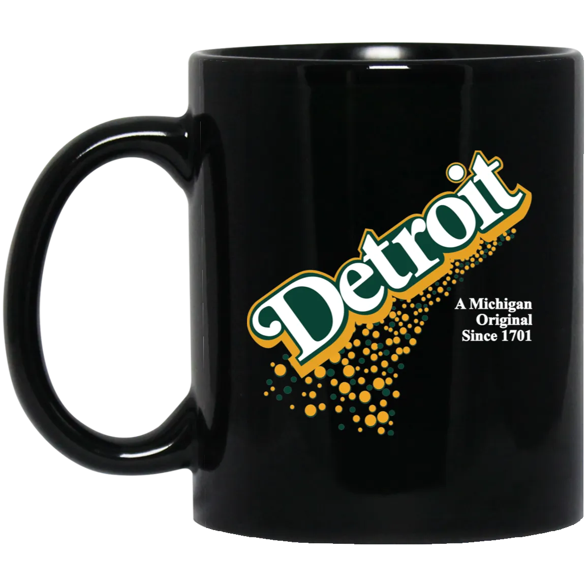 Detroit Original - Green + White Black Mug