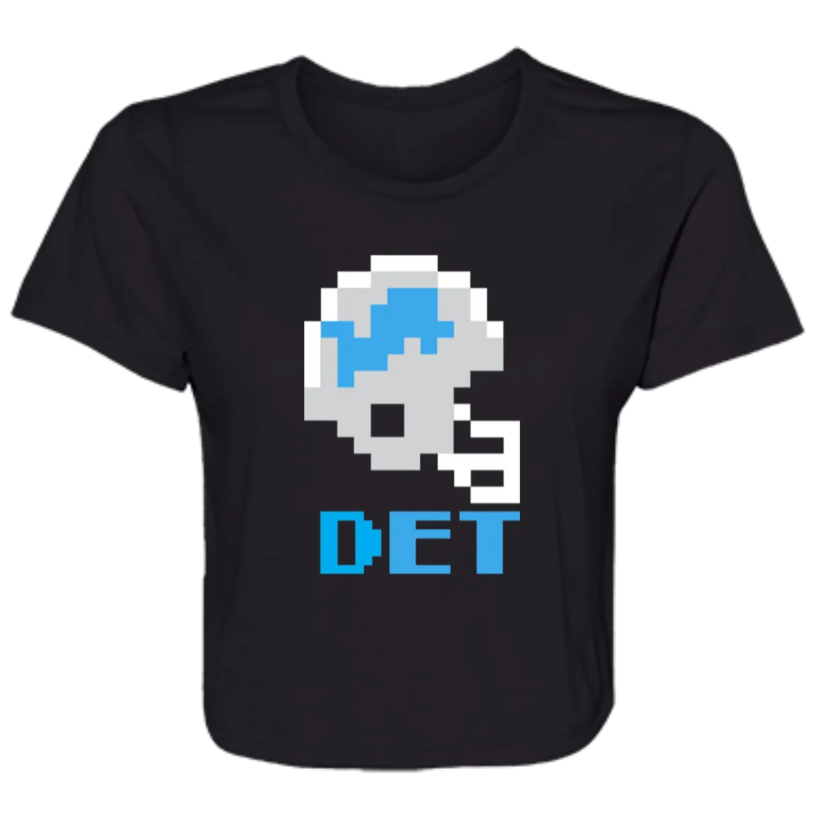 Detroit Football 8bit - Vintage Flowy Cropped Tee