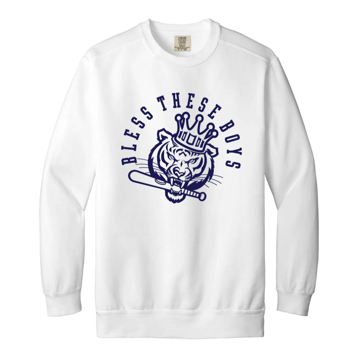 Bless These Boys - Navy Vintage Wash Crewneck Sweatshirt
