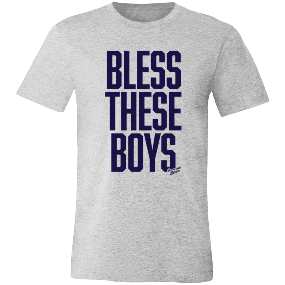 Bless These Boys Block Font - Navy Unisex Classic T-Shirt