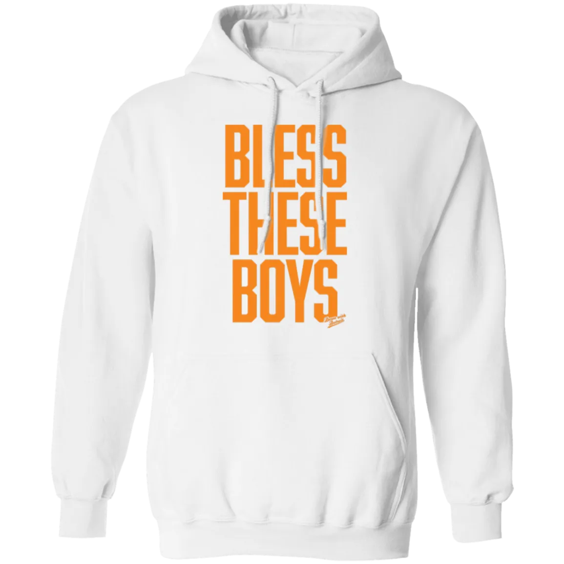 Bless These Boys - Block Font - Orange Unisex Pullover Hoodie