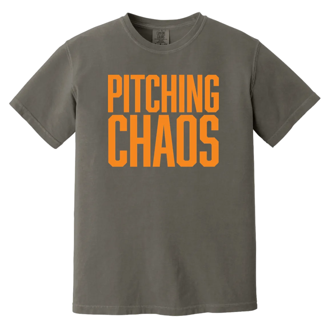 Pitching Chaos Orange Vintage Washed T-Shirt