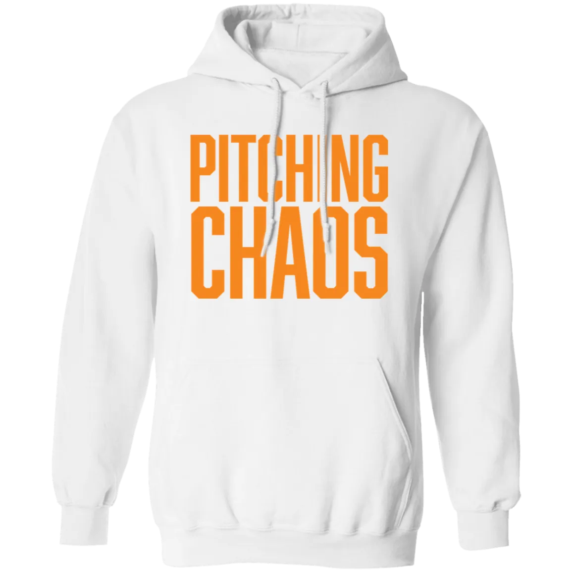 Pitching Chaos Orange Unisex Pullover Hoodie