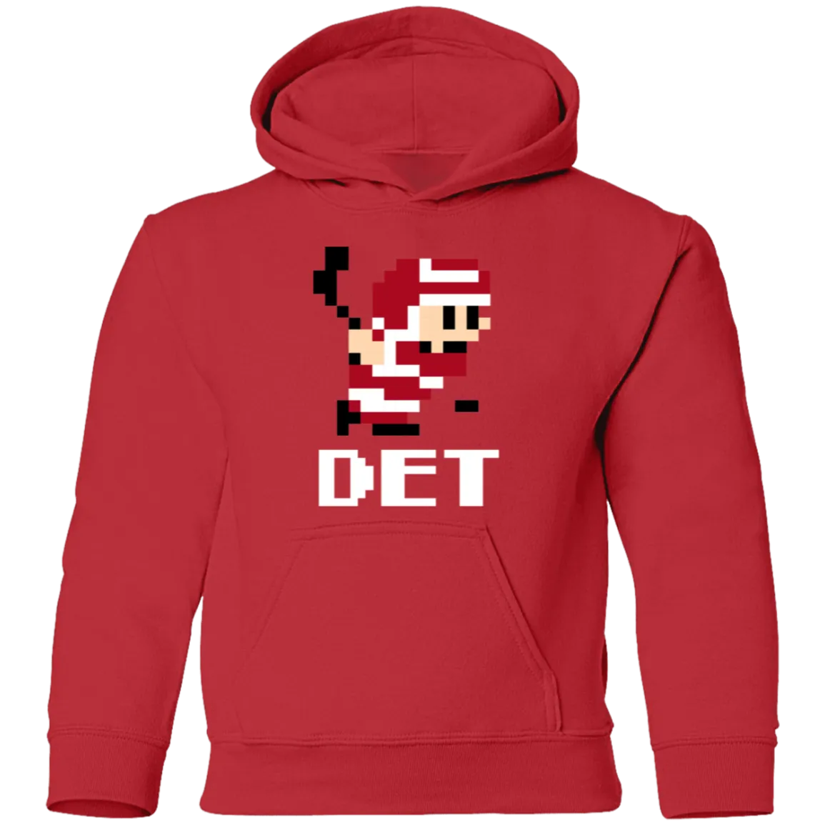 8bit Det Hockey - White Kids Unisex Classic Hoodie