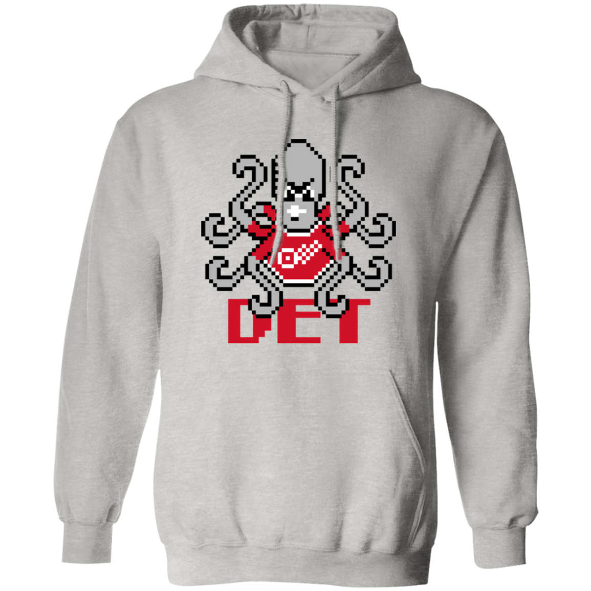 8bit Det Octopus - Red Classic Unisex Hoodie