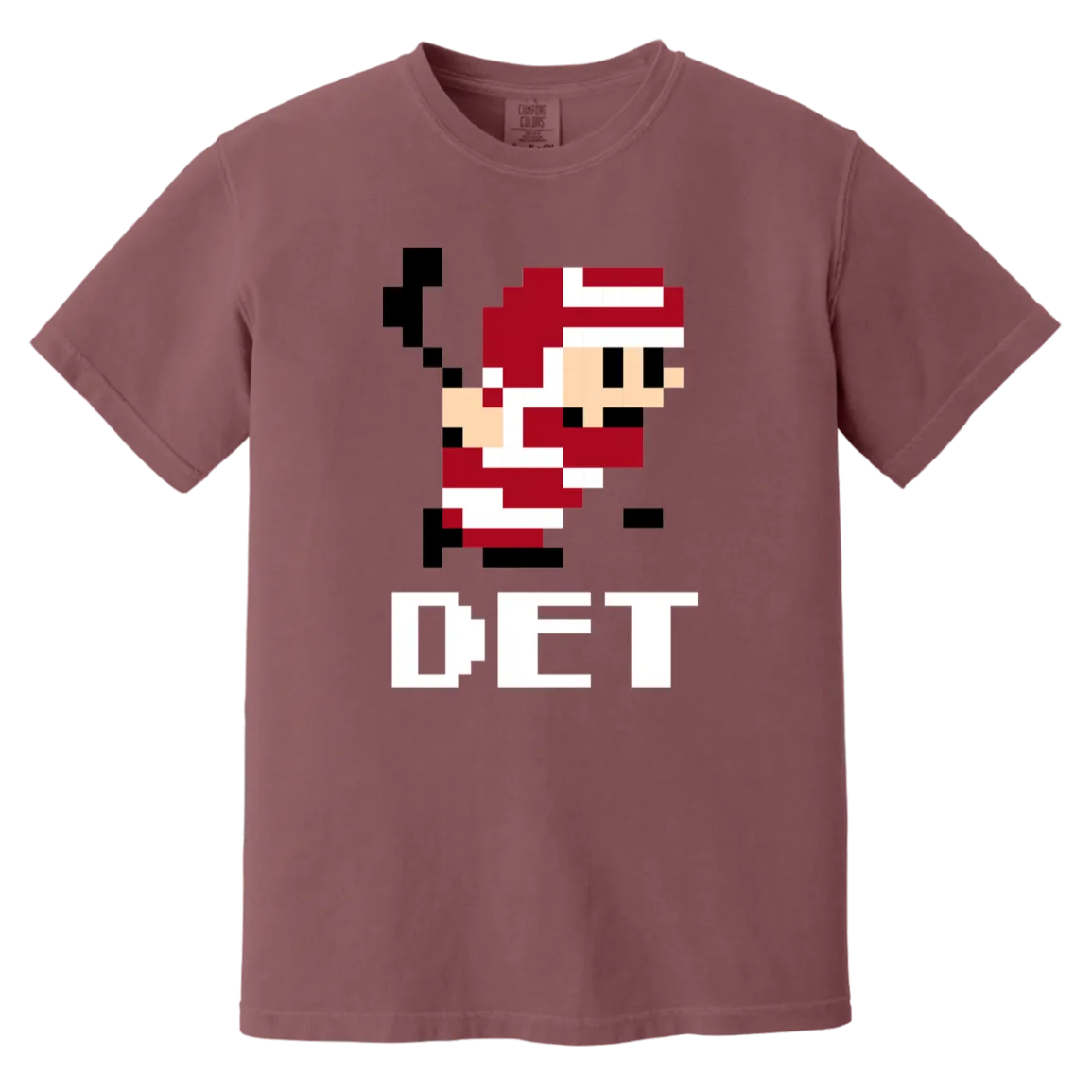 8bit Det Hockey - White Vintage Wash T-Shirt