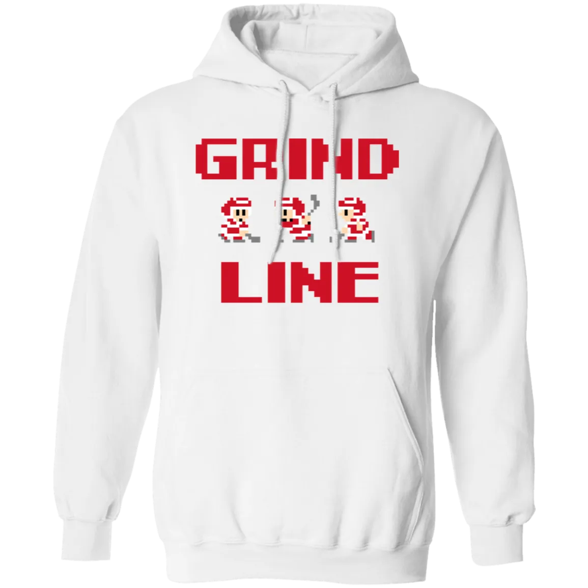 8bit Grind Line - Red Classic Unisex Hoodie