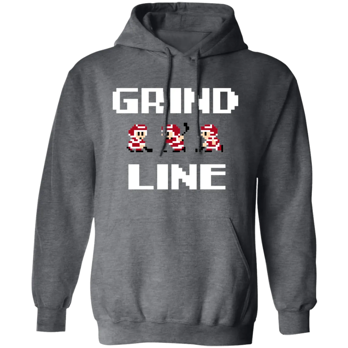 8bit Grind Line - White Classic Unisex Hoodie
