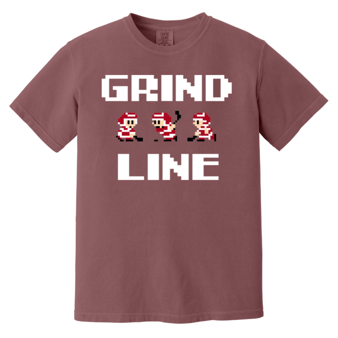 8bit Grind Line - White Vintage Wash T-Shirt