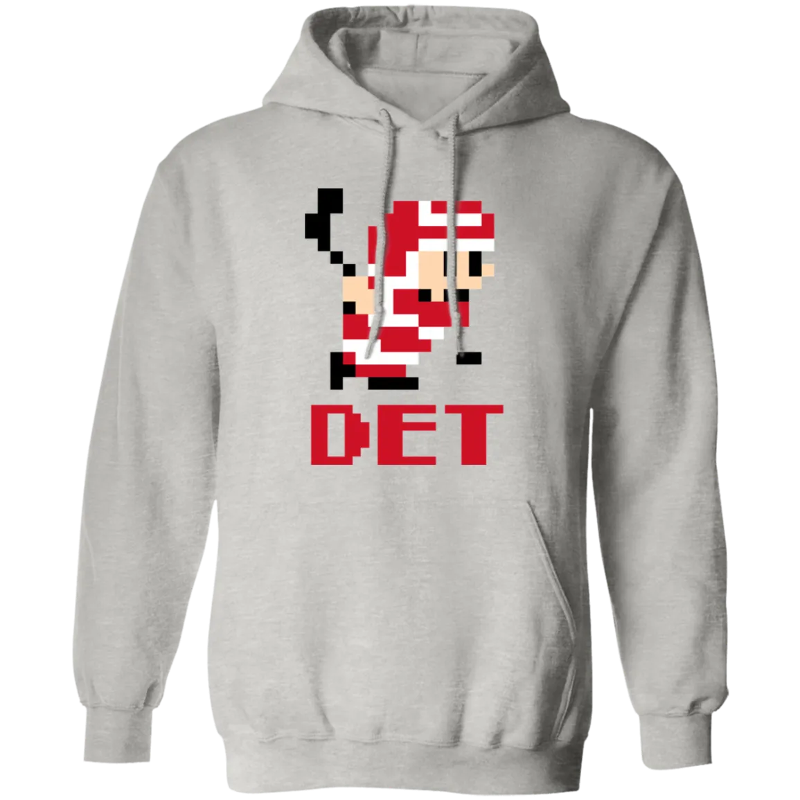 8bit Det Hockey - Red + Black Classic Unisex Hoodie