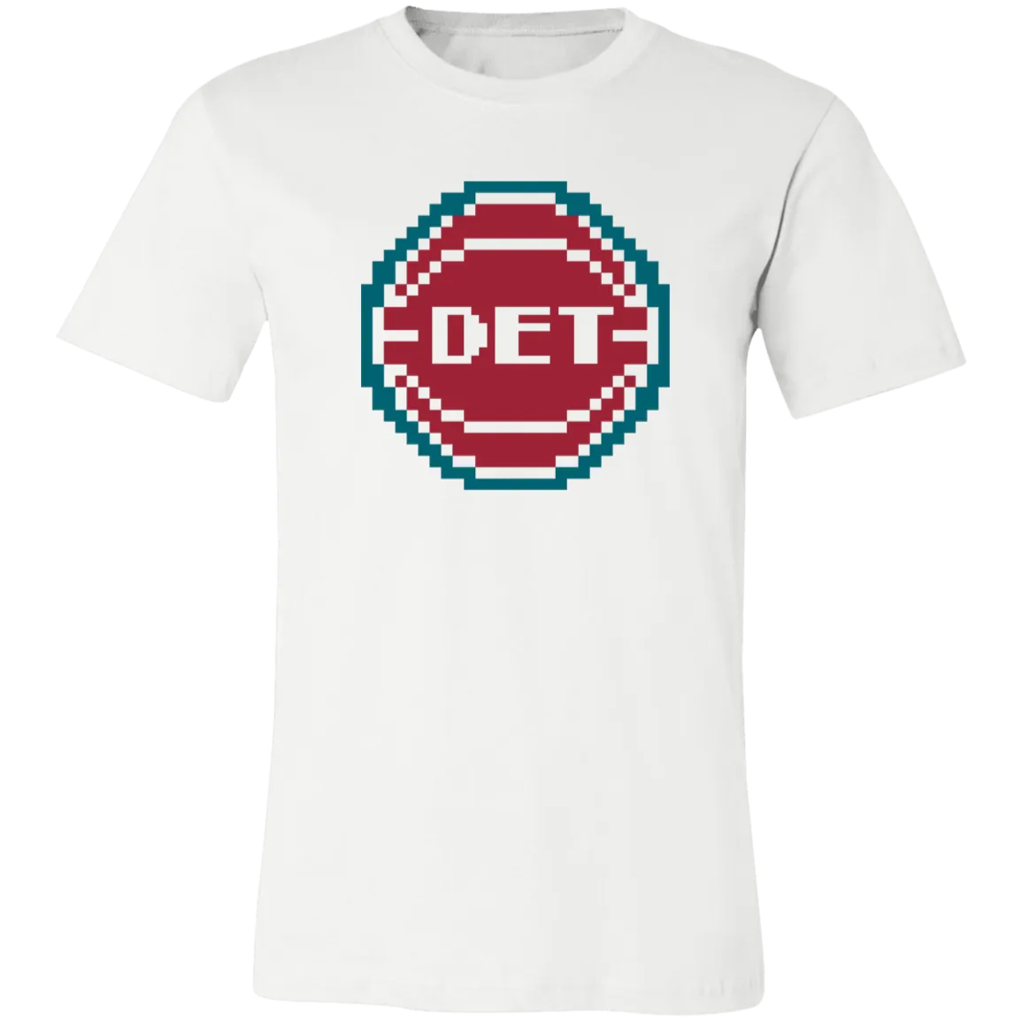 8bit Detroit Basketball - Teal Unisex Classic T-Shirt