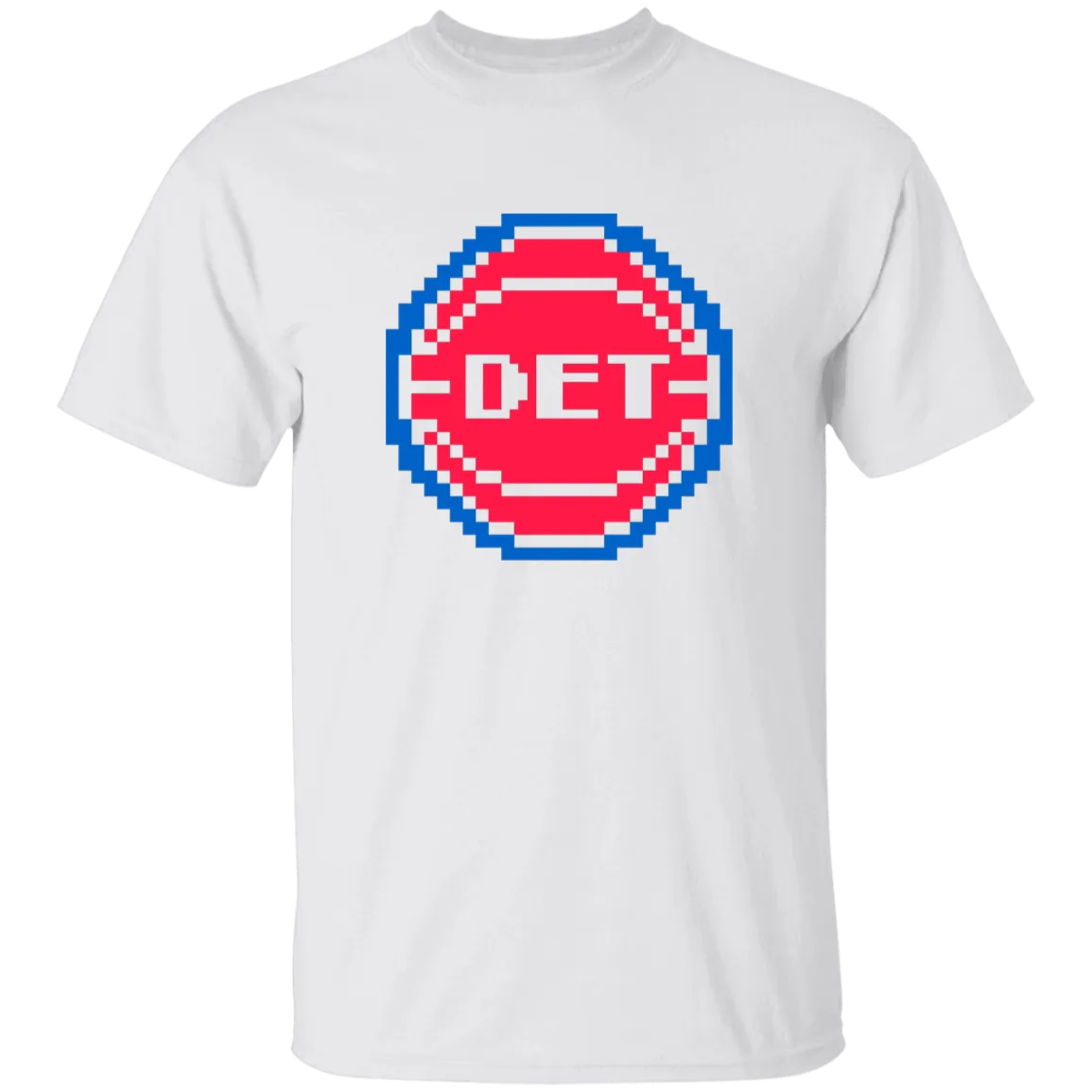 8Bit Detroit Basketball - Red Kids Unisex Classic T-Shirt