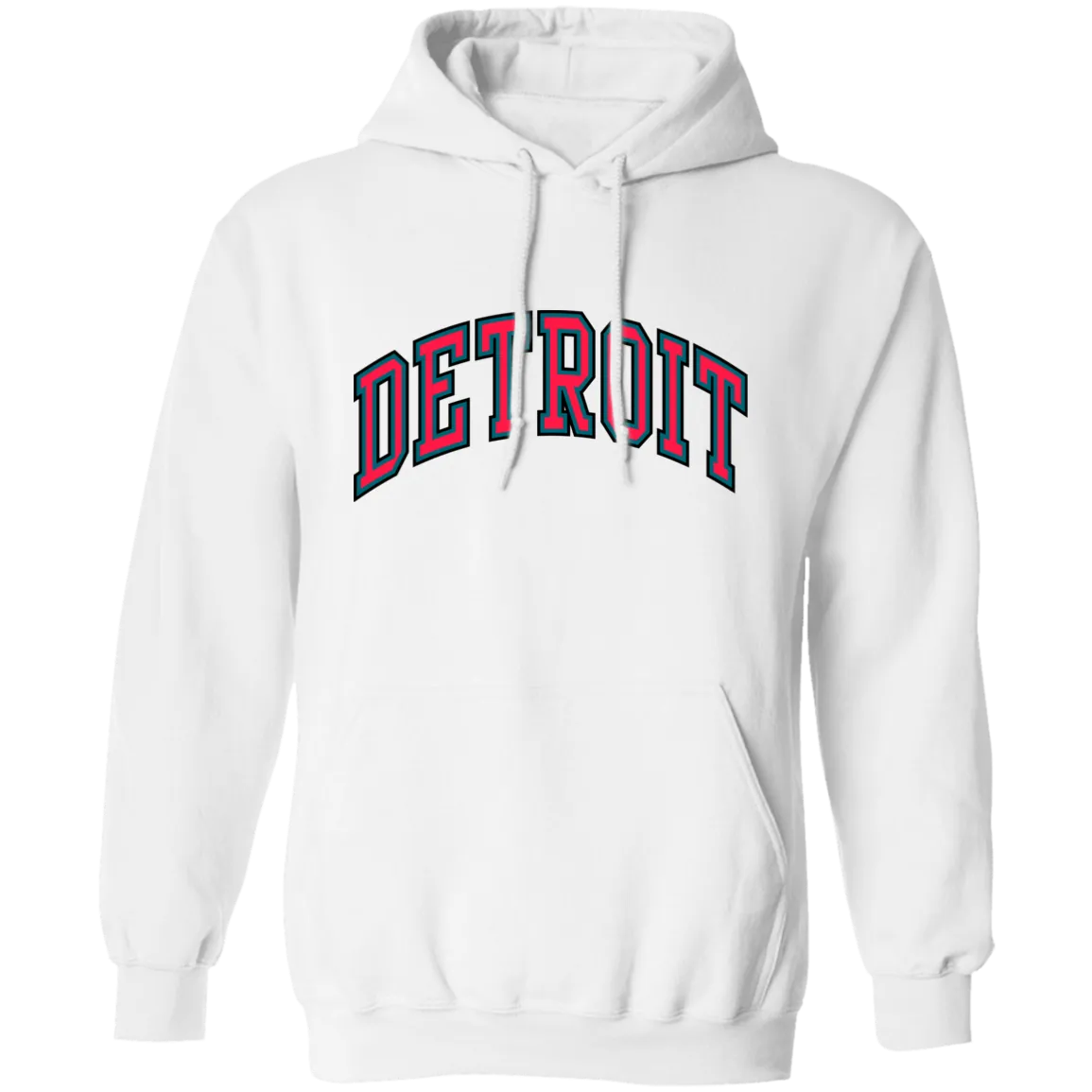 Detroit Basketball Arch - Teal Classic Unisex Hoodie