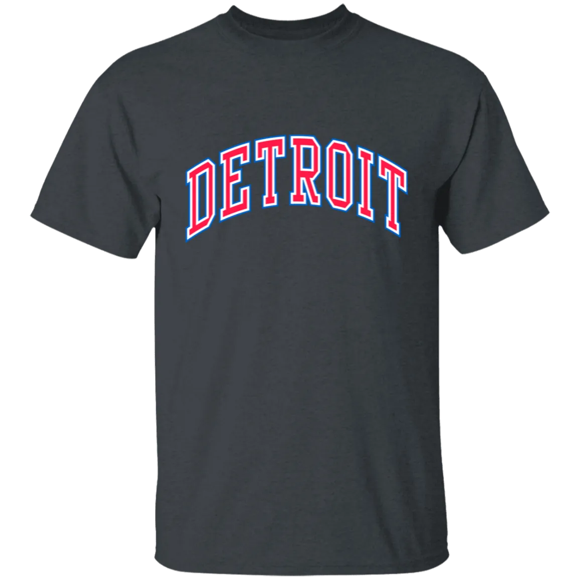 Detroit Basketball Arch - Red Kids Unisex Classic T-Shirt
