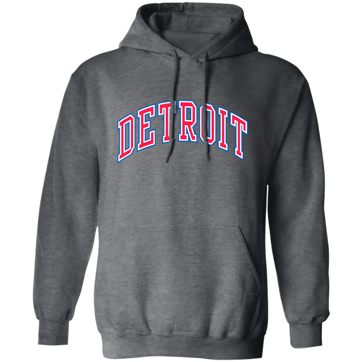 Detroit Basketball Arch - Red Classic Unisex Hoodie